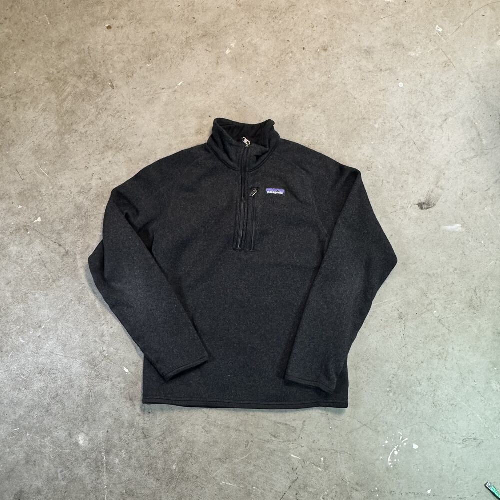 Patagonia Men's Better Sweater 1/4-Zip Fleece S Black NICE